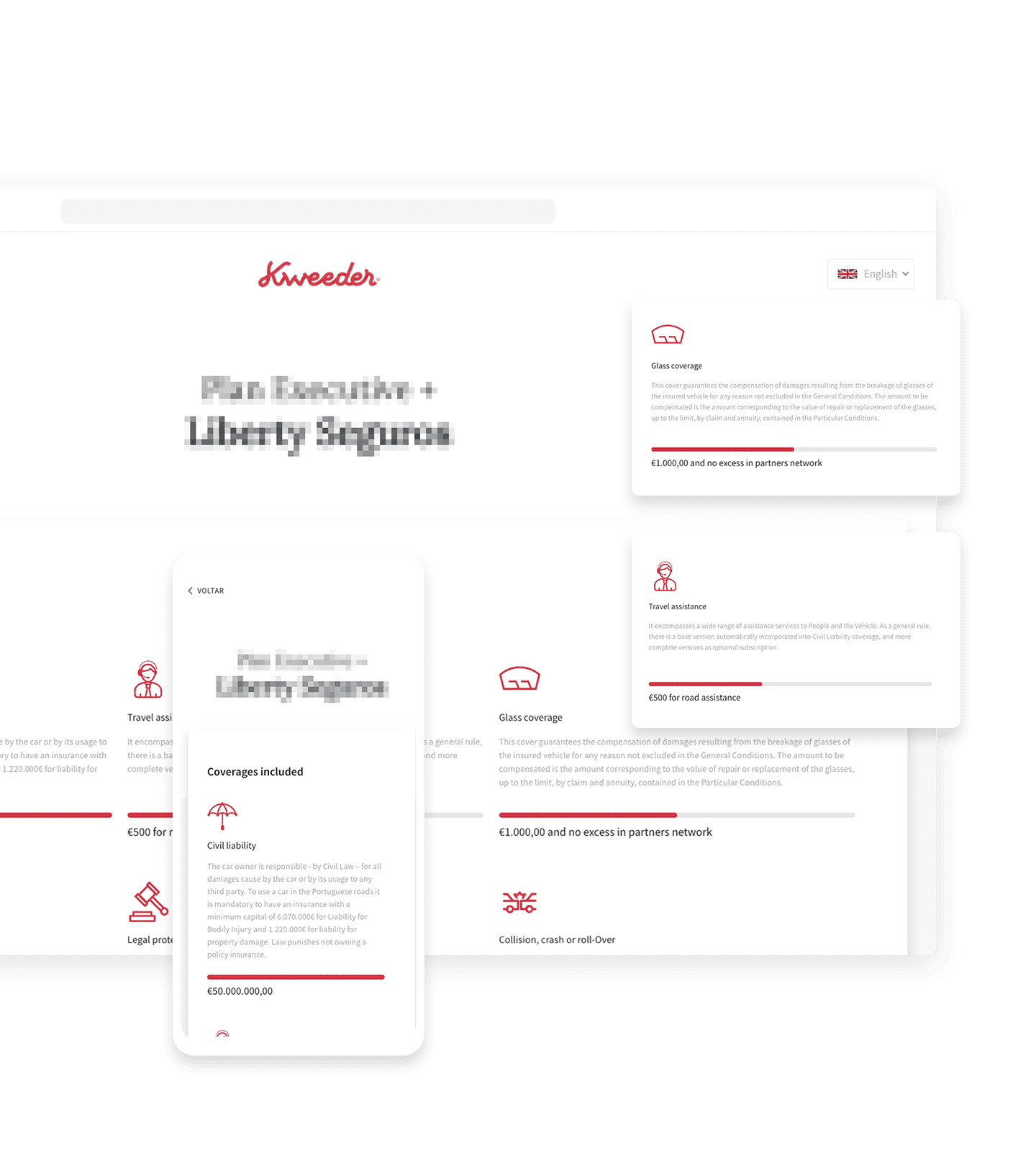 kweeder interface wih the filters available