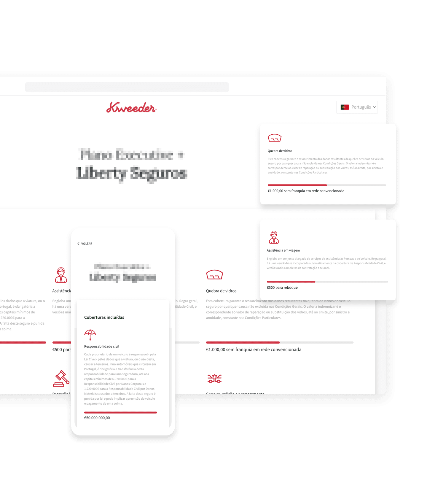 kweeder interface wih the filters available