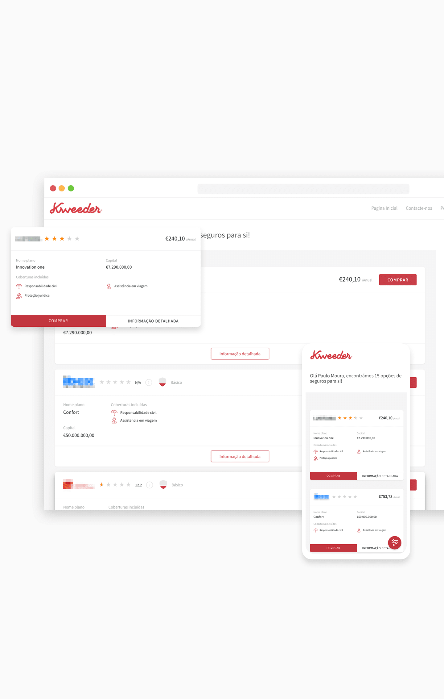 kweeder interface with the the results of the simulation and filters